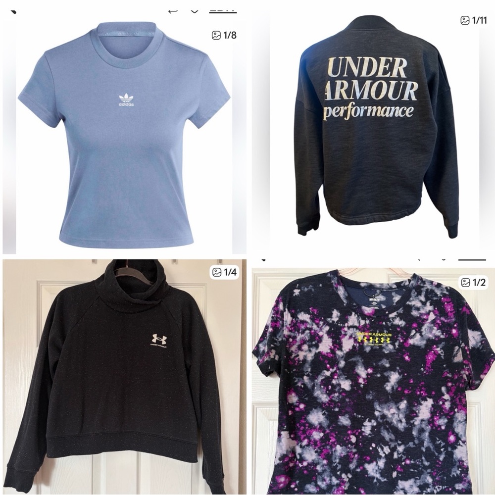 🍀4️⃣ Bundle of 4 Athletic tops, all new without tags/ gently used. All size M!